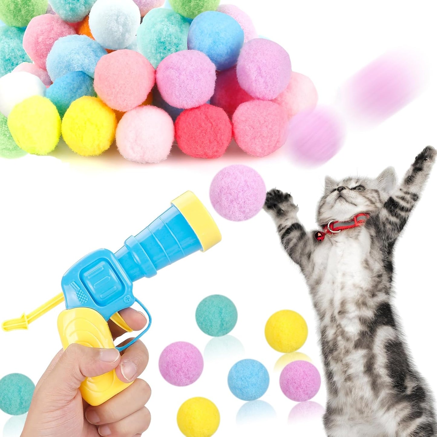 Lanzador de Pelotas para Gatos Divertido